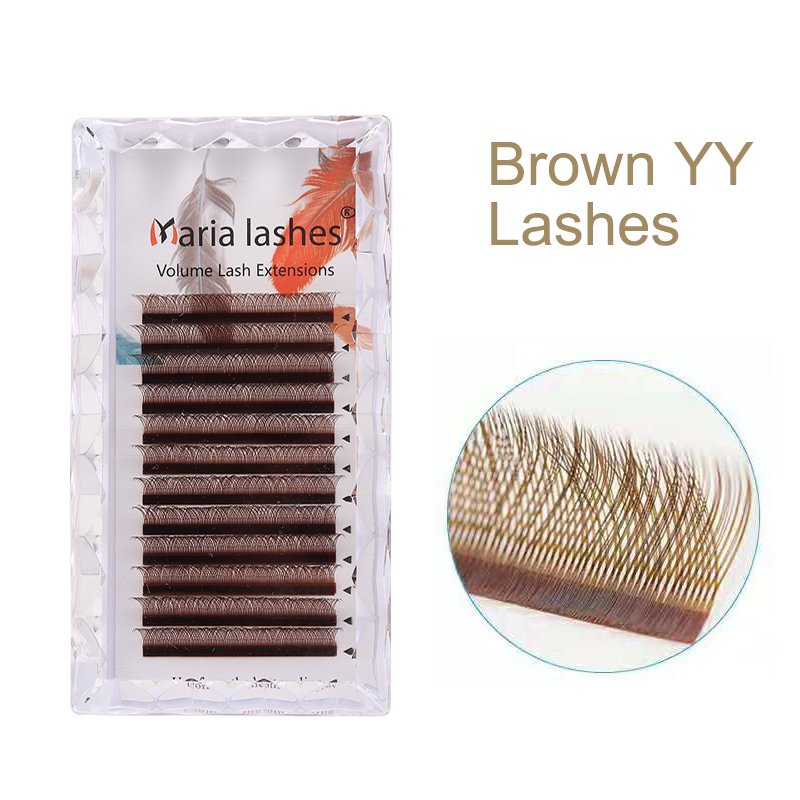 Eyelash Extension Yelix - ماريا براون YY على شكل رمش