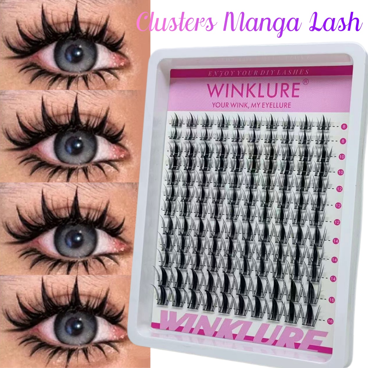 Individual Lash Tray - طقم رموش مانغا من WINKLURE، رموش