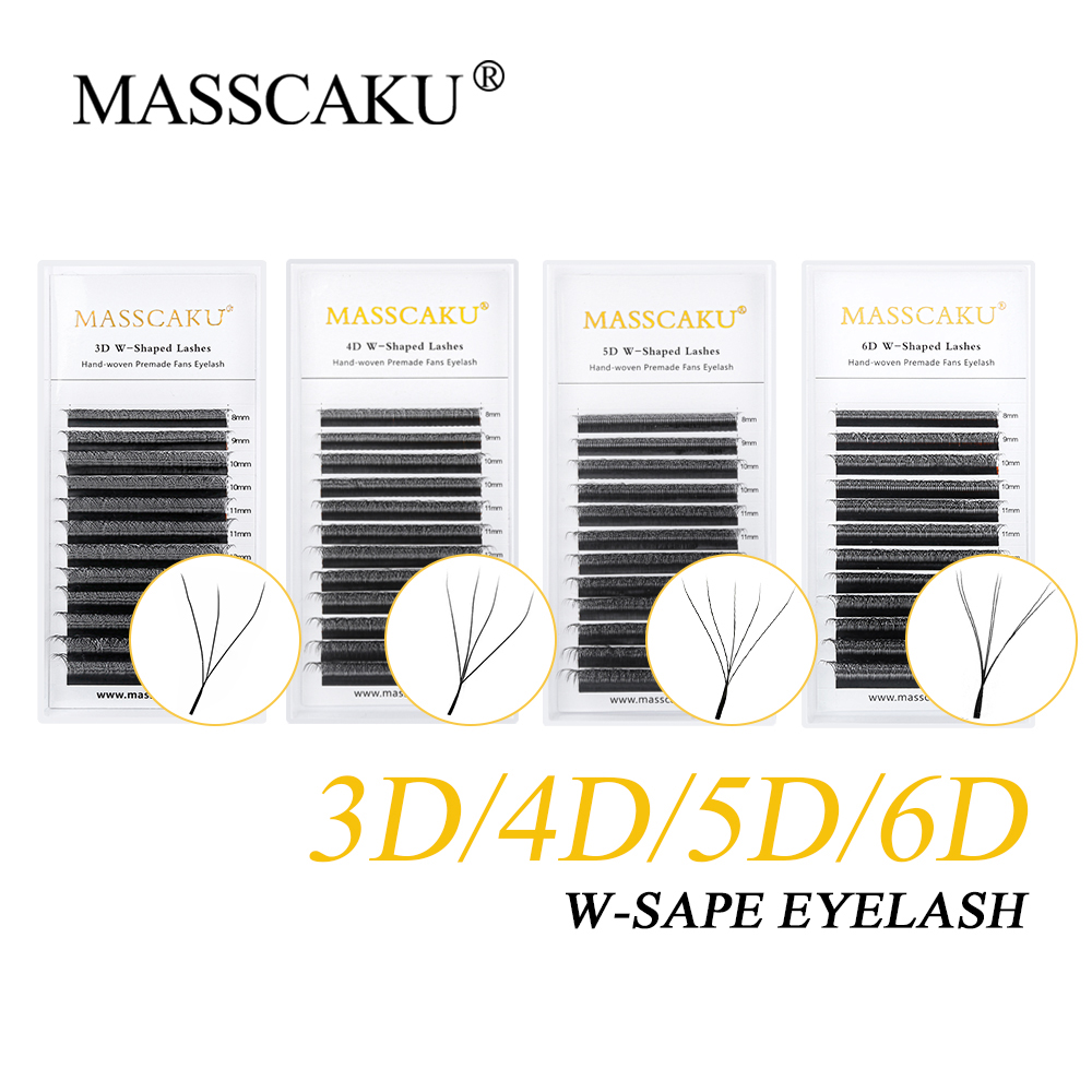 Eyelash Extension Hybrid - MASSCAKU 3D 6D 8D W شكل