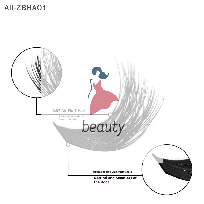 Individual Lash Tray - رموش ثلاثية الأبعاد من الفرو الصناعي،