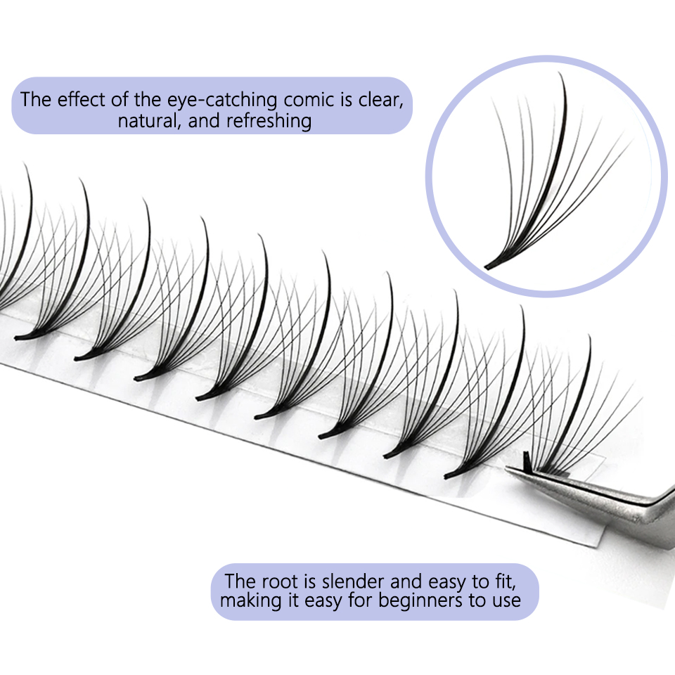 رموش AGUUD ثلاثية الأبعاد 5D 7 - مراجعة Eyelash Extension Hybrid وسعره