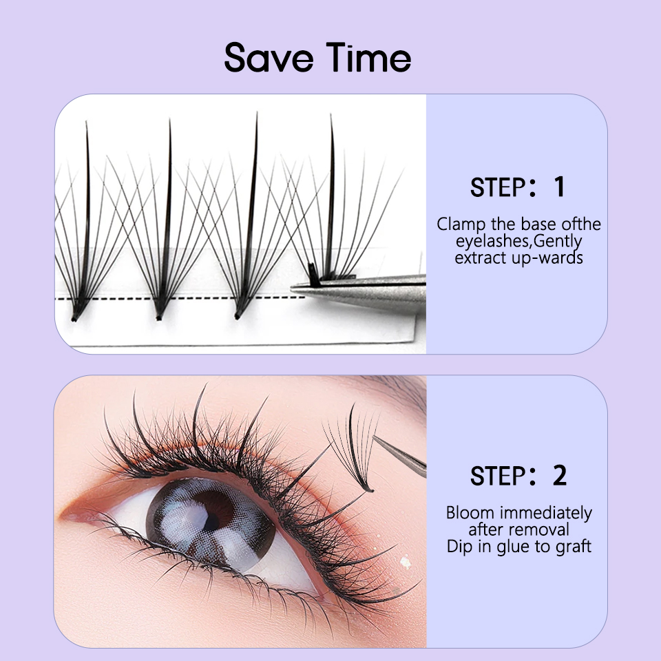 رموش AGUUD ثلاثية الأبعاد 5D 7 - مراجعة Eyelash Extension Hybrid وسعره