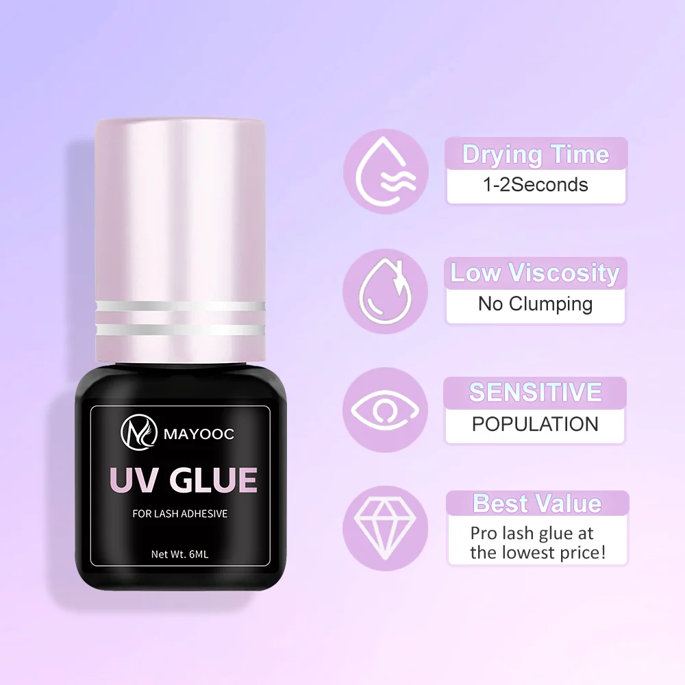 MAYOOC التجفيف السريع 0.1S UV  - مراجعة Eyelash Extension Uv وسعره