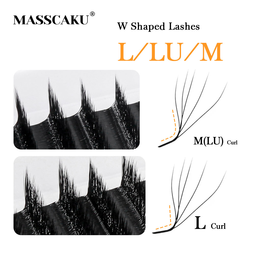 MASSCAKU L LU M Curl YY/W شكل  - مراجعة Eyelash Extension Yelix وسعره