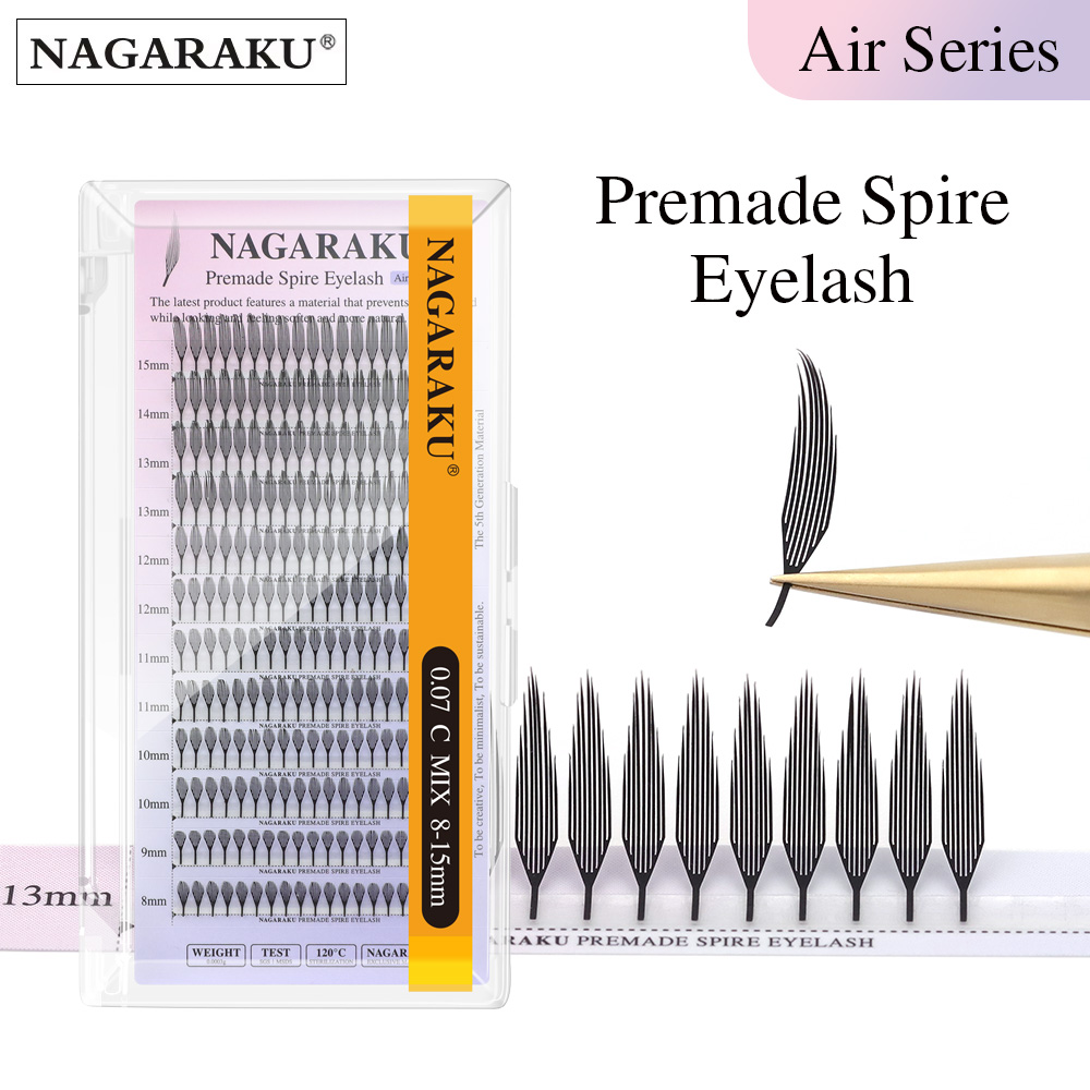 NAGARAKU Premade Spire Eyelash - مراجعة Eyelash Extension Hybrid وسعره