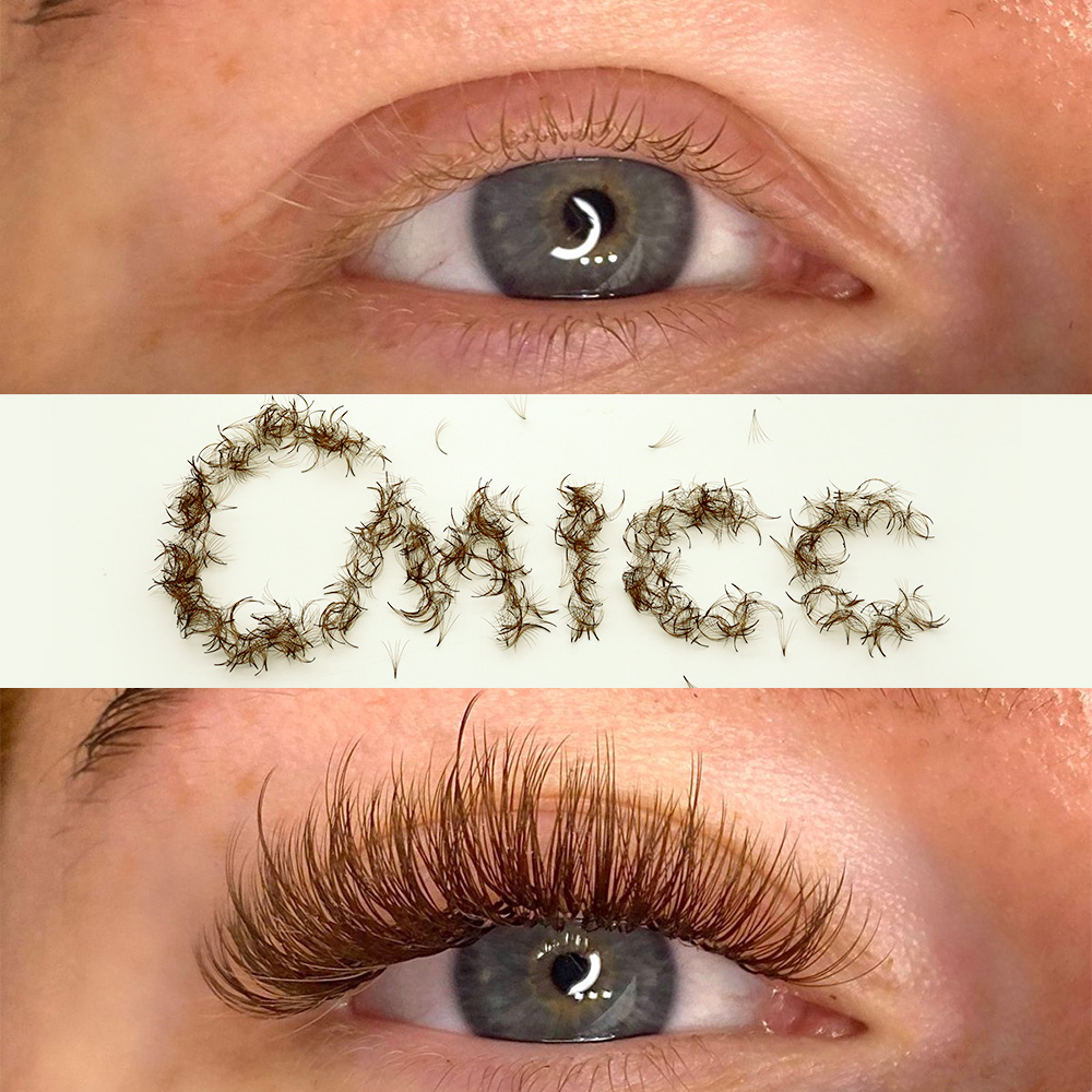 1000 مراوح PBT الهجين البني مس - مراجعة Eyelash Extension Hybrid وسعره