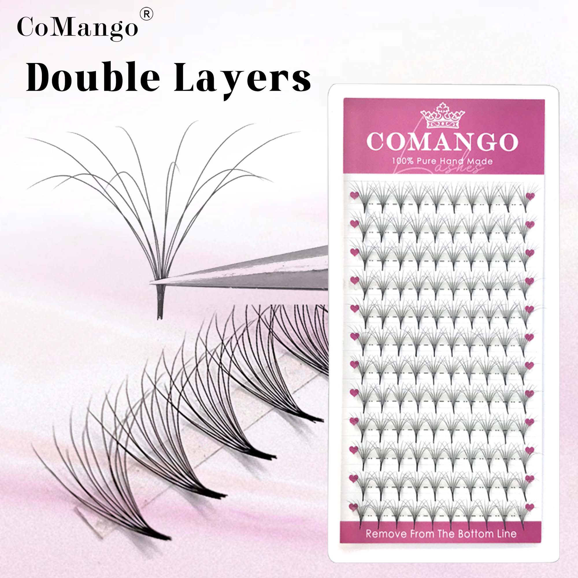 COMANGO جميل طبقة مزدوجة رقيق  - مراجعة Eyelash Extension Hybrid وسعره
