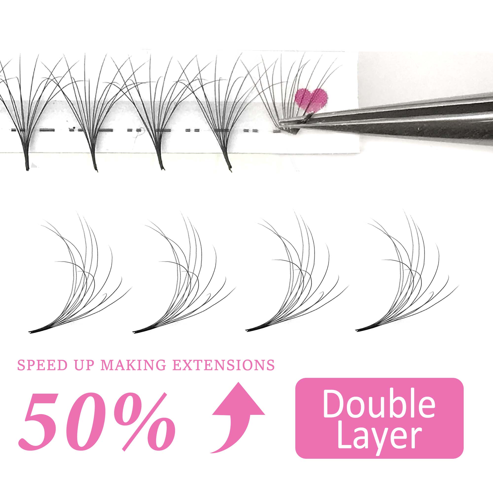 COMANGO جميل طبقة مزدوجة رقيق  - مراجعة Eyelash Extension Hybrid وسعره