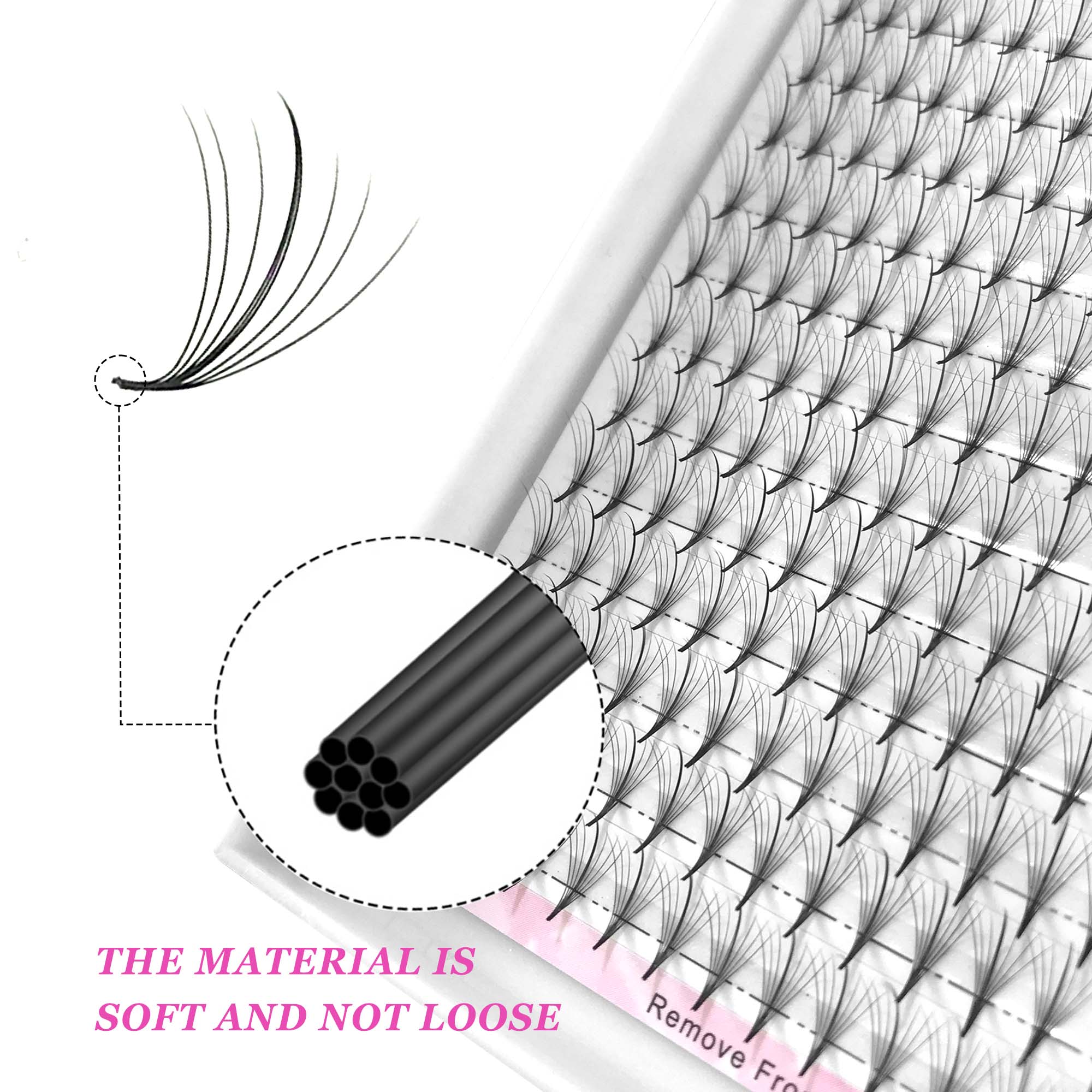 7D 300 مروحة رقيقة مدببة بقاعد - مراجعة Eyelash Extension Hybrid وسعره