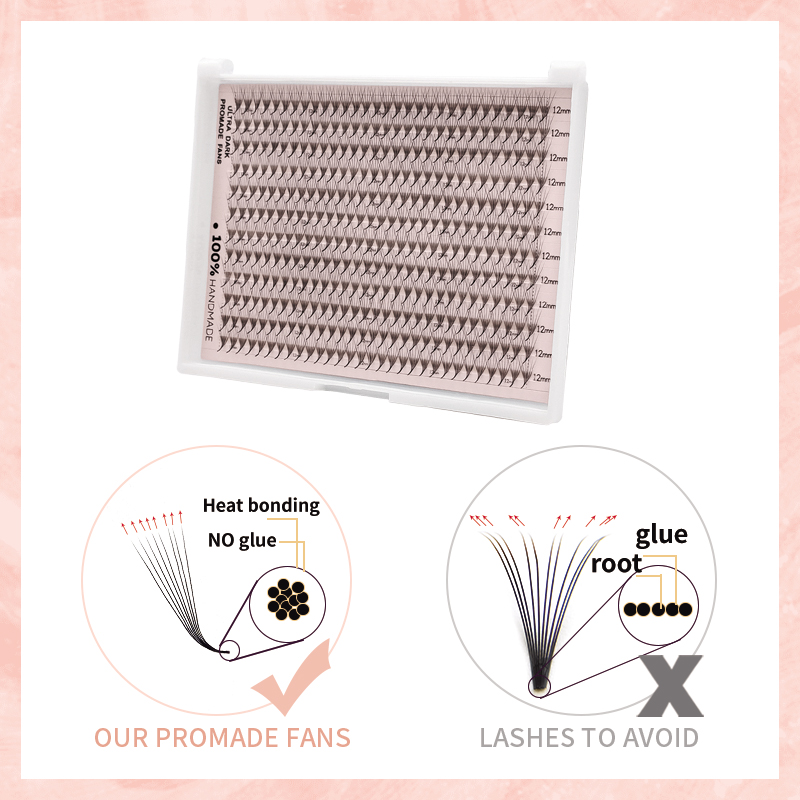360/600 رموش صناعية جاهزة على  - مراجعة Eyelash Extension Hybrid وسعره