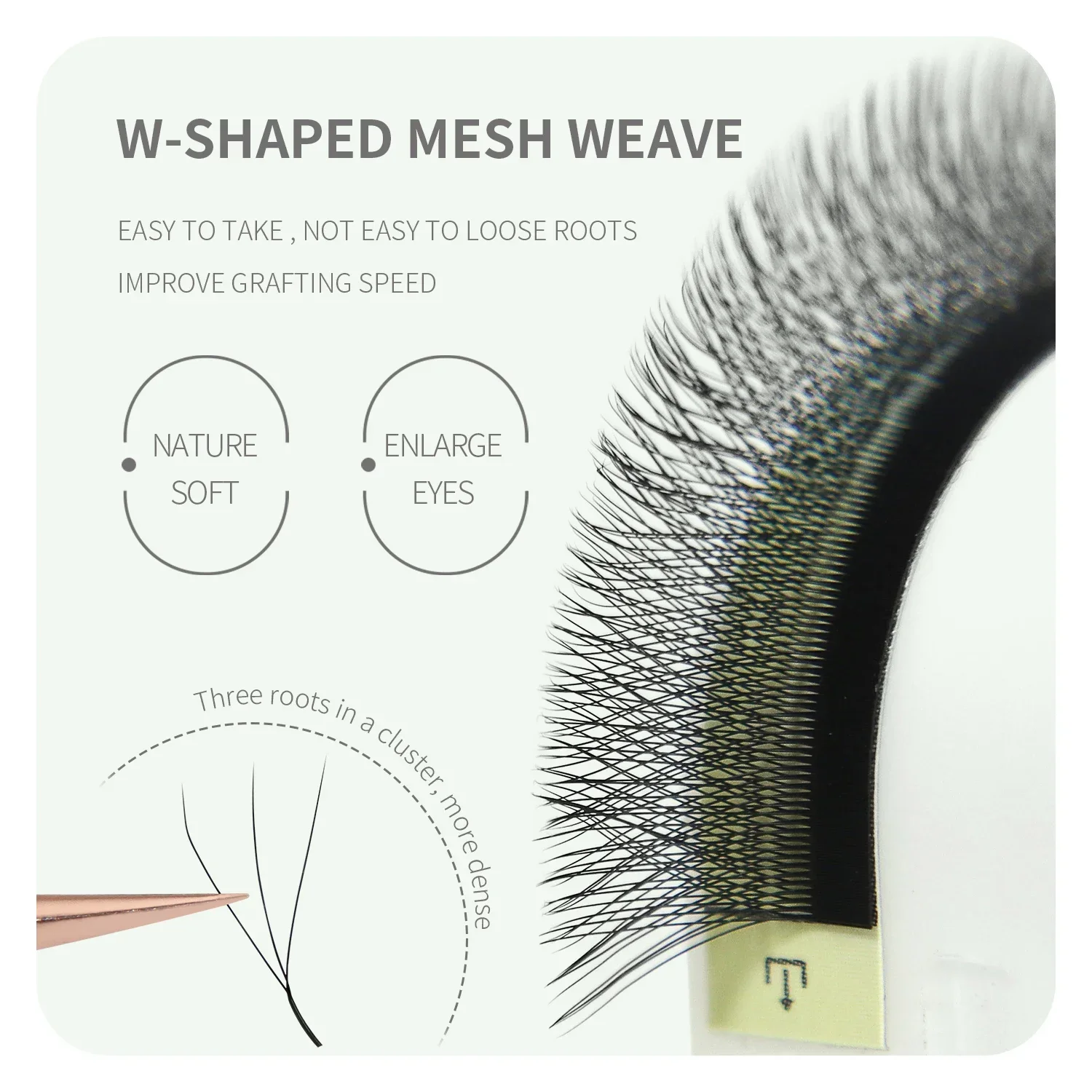 ANNAFRIS Brown W شكل لاش ملحقا - مراجعة Eyelash Extension Yelix وسعره