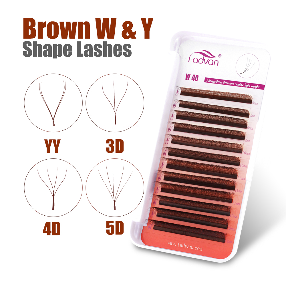FADVAN براون 4D/3D/5D جلدة W ش - مراجعة Eyelash Extension Yelix وسعره