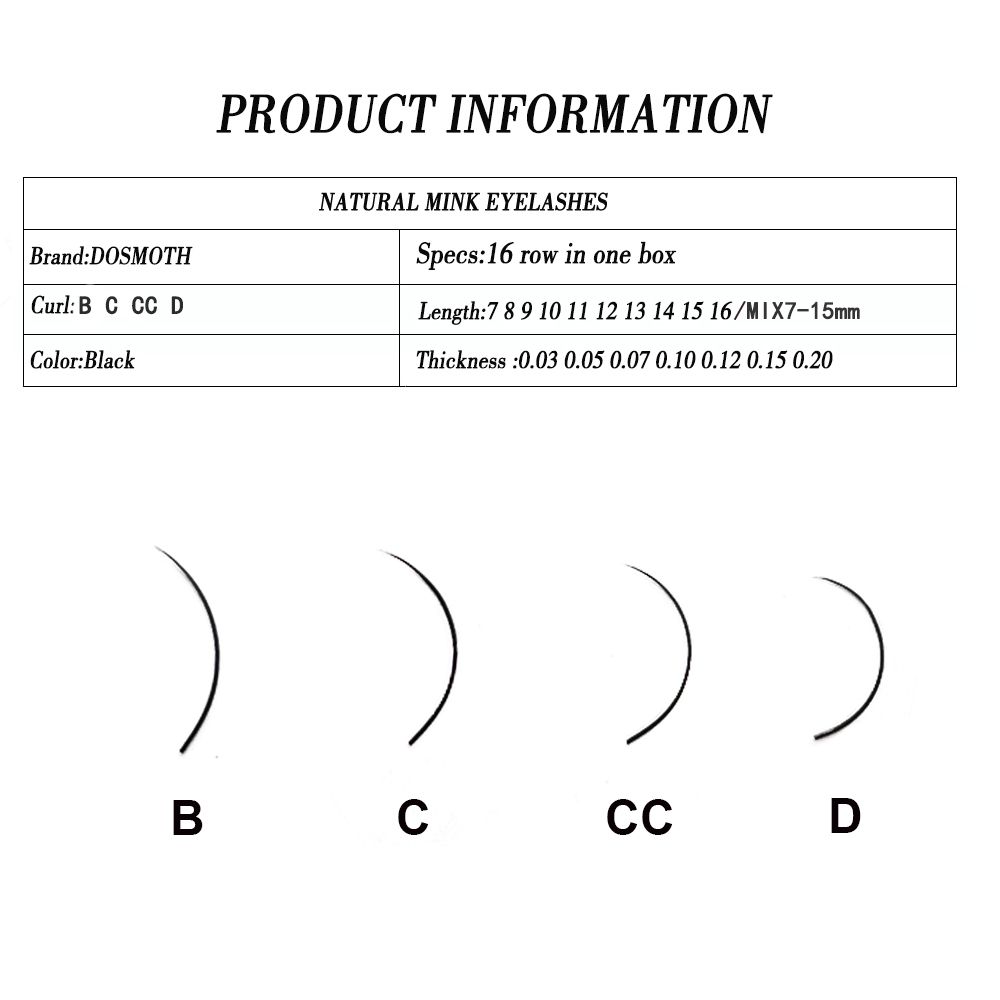 DOSMOTH 10 صناديق 16 صفوف 7-16 - مراجعة Individual Lash Tray وسعره