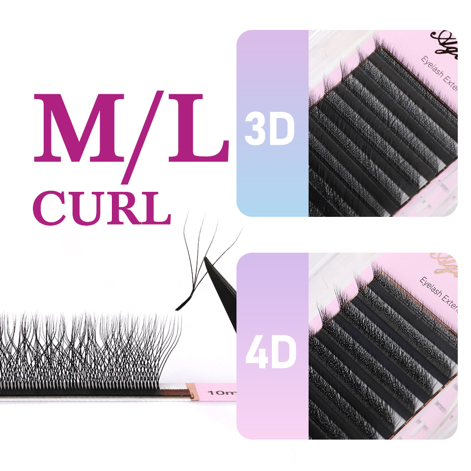 L M (LU) حليقة W شكل رمش ملحقا - مراجعة Eyelash Extension Yelix وسعره