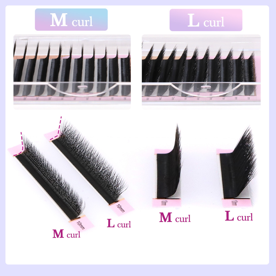 L M (LU) حليقة W شكل رمش ملحقا - مراجعة Eyelash Extension Yelix وسعره